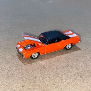 RACING CHAMPIONS ‘69 Chevy Camaro Orange White Stripes Diecast Muscle Car